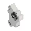 Snap-in Keystone-Halter für DIN-Schiene DELOCK 67043 — Kunststoff, geerdet, 60×88,2×21,5 mm, grau