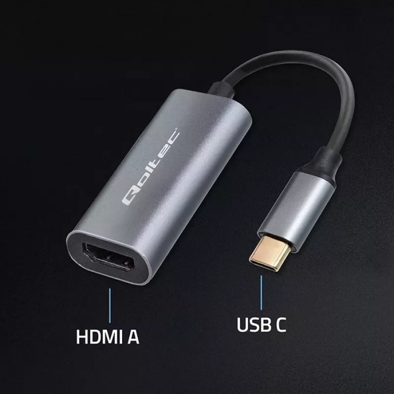 Adapter USB-C auf HDMI 4K 60Hz 32AWG QOLTEC