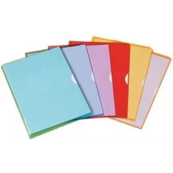 ELBA Fard'Liss 100206697 Sichthülle, A4 (210 x 297 mm), PVC, 0,18 mm, oben und rechts offen, 2 seitliche Greiflöcher, Rot