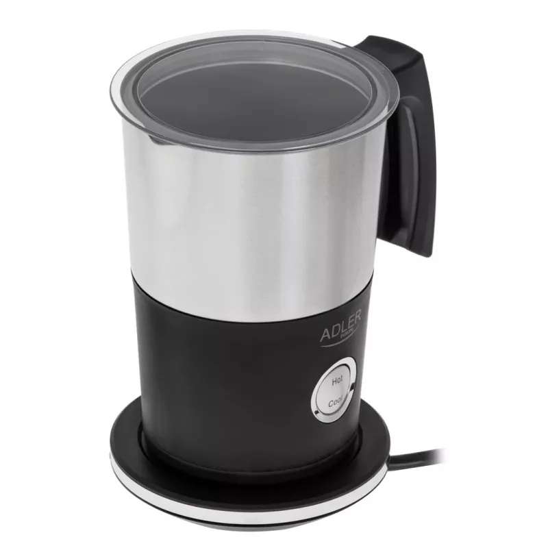 Automatischer Milchaufschäumer Adler AD 4497 – Edelstahl, 600W, 120 ml Schaum / 300 ml erwärmen, heiß & kalt