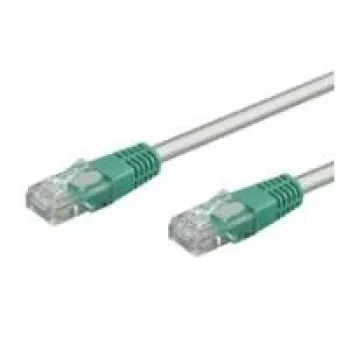 Wentronic Goobay CAT 6 Crossover-Patchkabel, U/UTP, Grau, Grün, Grau-Grün, 1 m - CCA Kupfer-Mix-Material (68471)
