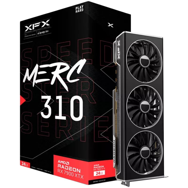 Grafikkarte XFX Radeon RX 7900 XTX 24 GB GDDR6, PCIe 4.0, 384-Bit, 355 W, 3x Lüfter