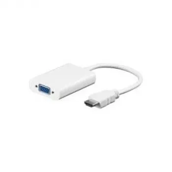 Wentronic Goobay HDMI™ auf VGA-Adapter, Weiß, 0,1 m - HDMI™-Stecker > VGA-Buchse, 3,5-mm-Stereo-Buchse (51758)