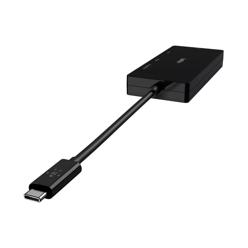 Linksys Belkin - Videoadapter - USB-C (M) an HD-15 (VGA), DVI-I, HDMI, DisplayPort (W) - 4K Support - Schwarz (AVC003BTBK)