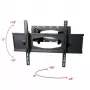 ART AR-65 Tisch-TV-Ständer für Flachbildschirme 2,03 M (80) Schwarz Wand