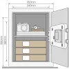 Basis-Tresor mit Alarm YEC Büro YALE HOME YEC/390/DB2
