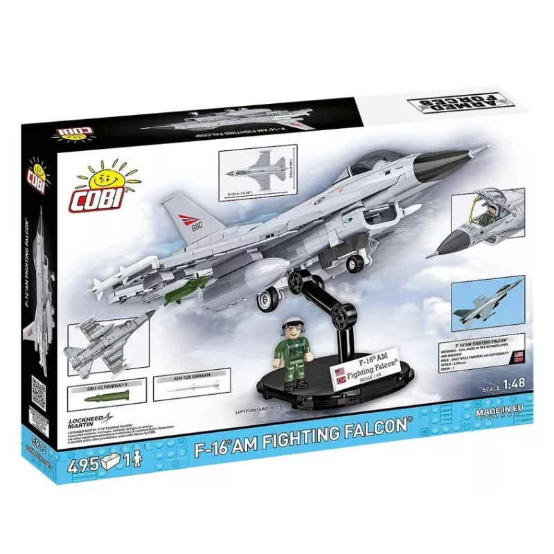 Cobi Bausatz F-16AM Fighting Falcon, 495 Teile, Modell im Maßstab
