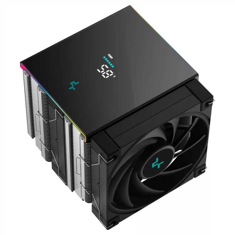 CPU-Luftkühler DeepCool AK620 Digital SE, Dual-Tower, 6x Ø6mm Heatpipes, 2x 120mm PWM-Lüfter, RGB, Höhe 161 mm
