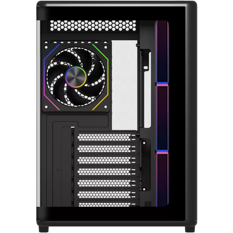 Elite 600 ARGB, Tower-Gehäuse schwarz, 2x gehärtetes Glas