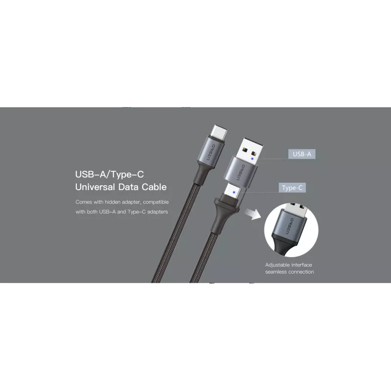 USB Type-C 2-in-1 Kabel Orsen S8, 5A, 1,5 m (Schnellladung/Daten)