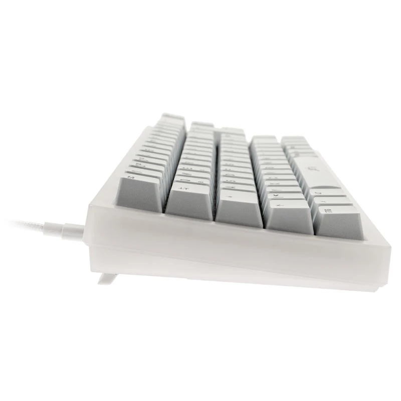Mechanische TKL-Gaming-Tastatur XTRFY K5 RGB – tenkeyless, transparent/weiß