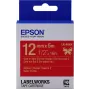 Epson Etikettkassette Satinband LK-4RKK Gold/Rot 12mm (5m)