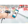Manhattan 2D Long Range LED Barcode Scanner, USB, 450mm Scan-Tiefe, Max. Umgebungslicht 100.000 Lux (Sonnenlicht), Unterstützt Symbologien - 1D (x21 Versionen) und 2D (x10 Versionen), Scanner RJ45 zu USB 1,8m Kabel (gängigster Typ, USB-A), Schwarz, 3 Jahre Garantie