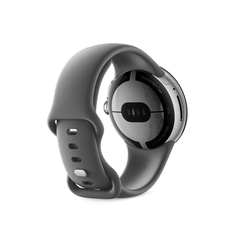 Google Pixel Watch – poliertes Silber – Smartwatch mit Armband