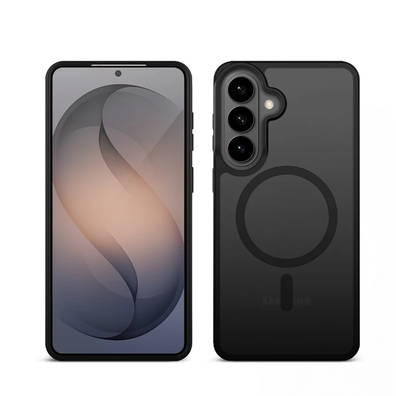 Crong Hybrid Matte Magnetic Hülle für Samsung Galaxy S26 – TPU & PC, Schwarz
