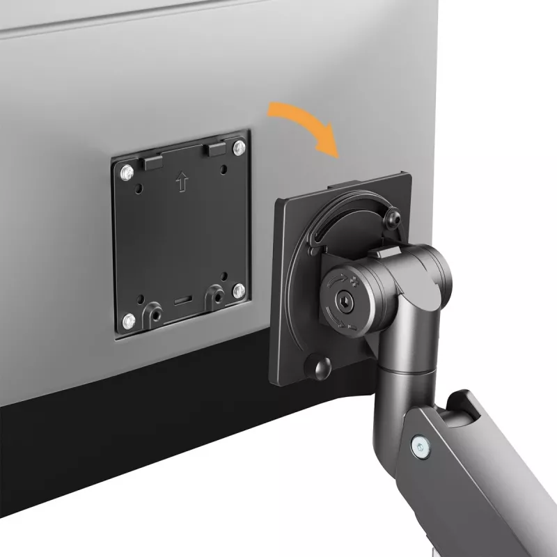 Maclean MC-968 Doppelarm Monitorhalterung mit Gasfeder 17-57 27 kg Schwerlast Stabil Vollbeweglich Halterung Max VESA 200x200