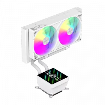 Gamemax CPU-Flüssigkeitskühler | GLACIER 240 LCD WH | Intel, AMD