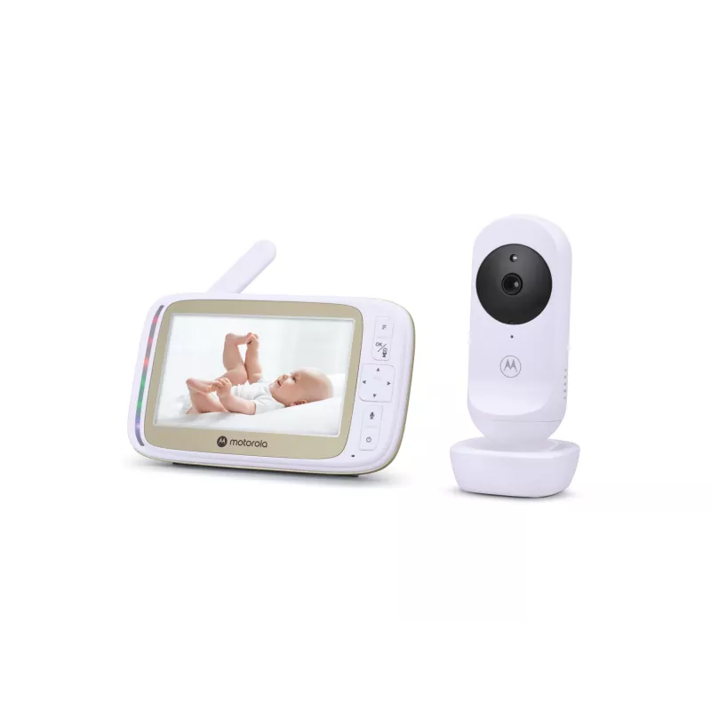 Motorola 5,0 inch Wi-Fi Video Baby Monitor mit Stargrip-Bettbefestigung | VM45 Connect | Weiß