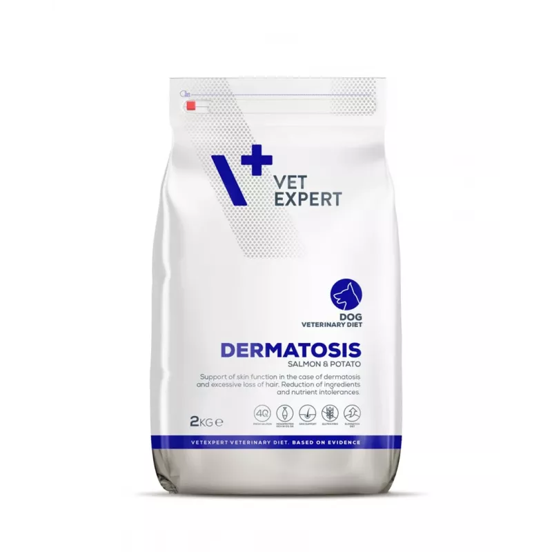 VET EXPERT Veterinary Diet Dermatosis Hund Lachs & Kartoffel - Trockenfutter für Hunde - 2 kg