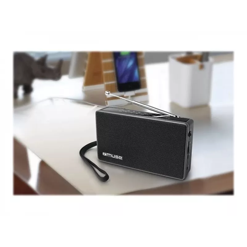 Muse | M-030R | 2-Band-Taschenradio | Schwarz