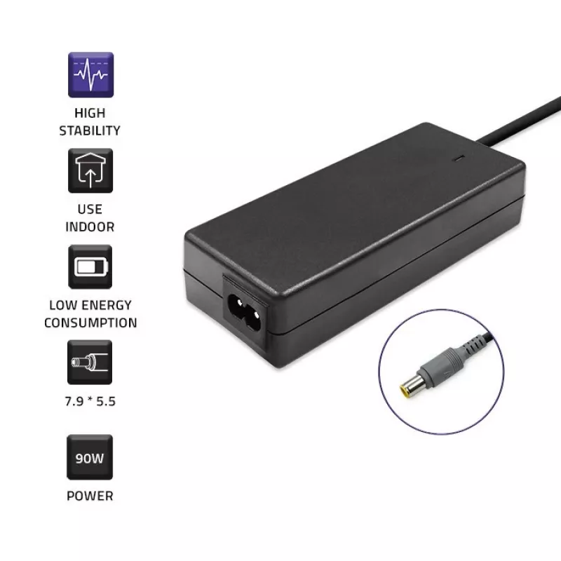 Qoltec 50093 Netzteil/Adapter 90 W Schwarz