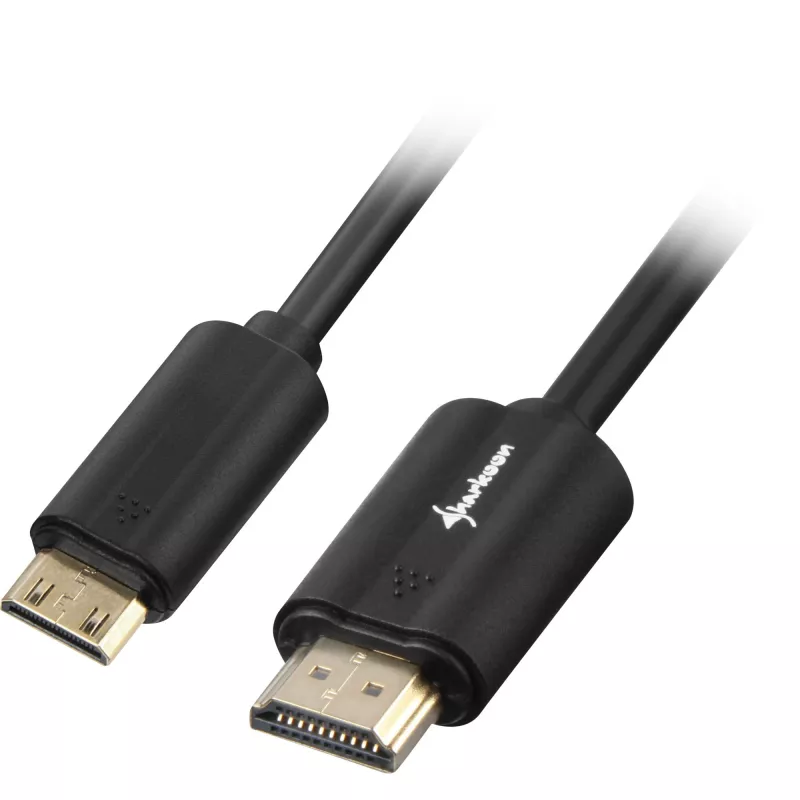 Adapterkabel HDMI-Stecker > Mini-HDMI-Stecker (schwarz, 3 Meter, HDMI 4K)