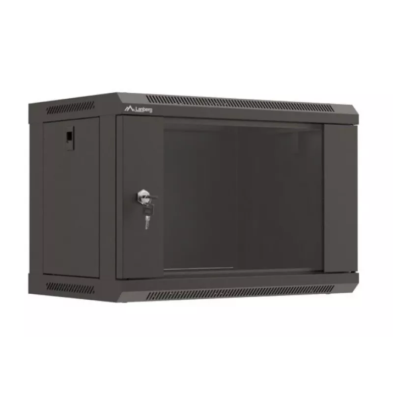 Wandmontierter Rack-Schrank LANBERG WF03-5306-10B 6U, 60 kg, Schlüsselschloss, schwarz