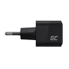 Ladegerät für Mobilgeräte Grün Cell CHARGC06, USB-C 33W, Quick Charge 3.0, AC-Eingang 100–240V, schwarz