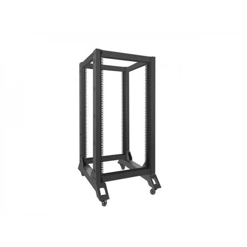 Freistehendes Rack LANBERG OR01-6822-B 22U, 600 mm B x 800 mm T, schwarz, 600 kg Tragfähigkeit