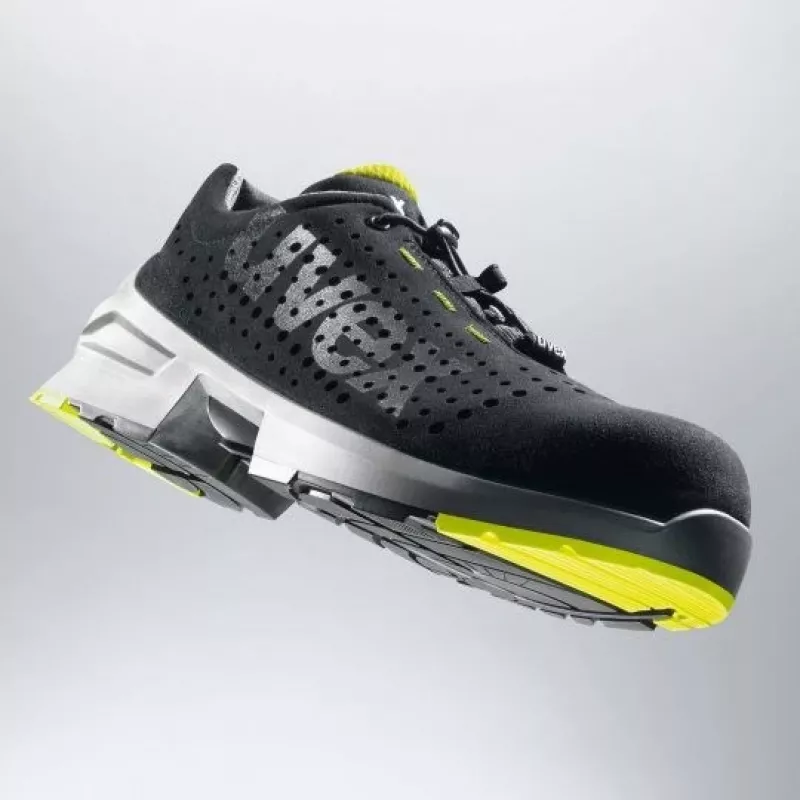 Sicherheitsschuhe Uvex 85438 Unisex Erwachsene Schwarz Lime Polyurethan Mikrovelours