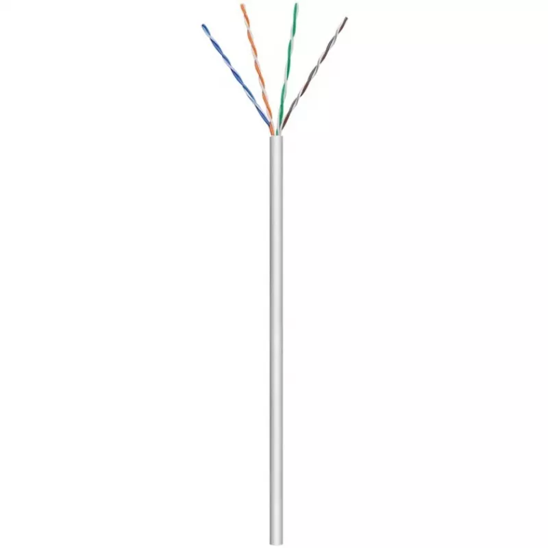 Wentronic Goobay CAT 6 Netzwerkkabel, U/UTP, Grau, 100 m - CCA, AWG 24/7 (Litze), PVC (93884)