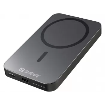 Tragbare Powerbank Sandberg Mag Wireless Powerbank 5000 ALU, 5000 mAh