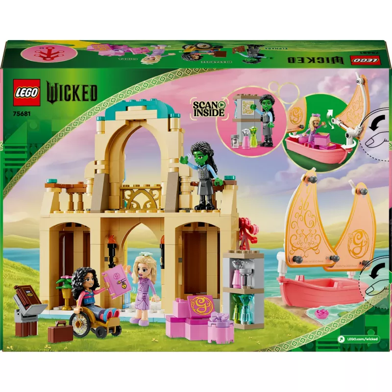 LEGO Bauset 75681 mit Wicked, Glinda, Elphaba, Nessarose und Shiz Universität Minifiguren