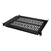 LogiLink Rack - Regal - Schwarz, RAL 9005 - 1U - 48,3 cm (19 Zoll)