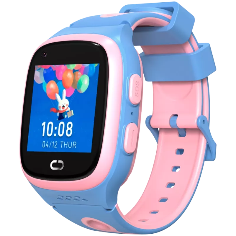Canyon Kinderuhr ZEFIR KW-49 E-SIM 4G GPS WiFi Video Musik Spiele Englisch lernen, Pink&Blau
