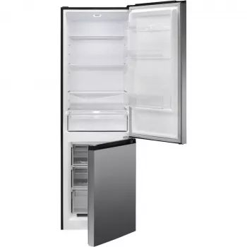 Freistehender Kühlschrank BOMANN KG 7357, 315 L gesamt (219 L Kühlteil, 96 L Gefrierteil), Edelstahl, LED-Beleuchtung, 40 dB