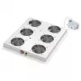 ROLINE 19-Zoll-Dachlüftereinheit mit 6 Lüftern und Thermostat, Stahlgehäuse, grau