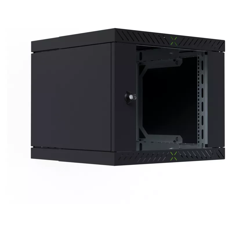 EFB Elektronik 19 Wandgehäuse X-Rack mit Glastür 400-600mm schwarz - Wandgehäuse (WGX-0906TS.G1)