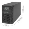 Qoltec USV unterbrechungsfreie Stromversorgung | 1kVA | 1000W | Leistungsfaktor 1,0 | LCD | EPO | USB | Online