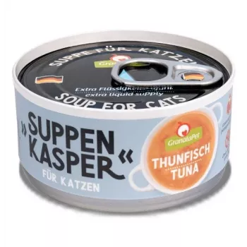 Nassfutter-Leckerli für Katzen Fox4Pets GranataPet SUPPENKASPER Thunfisch 70 g, ausgewachsen, getreidefrei, Dose