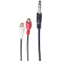 Audiokabel ShiverPeaks BS30461 0,2 m 6,35 mm 2xRCA Schwarz Rot Weiß