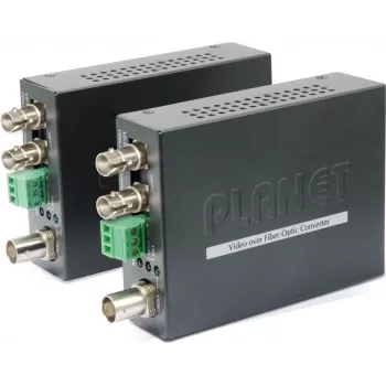 Netzwerk-Medienkonverter PLANET VF-101G-KIT Glasfaser ST-Anschluss 20000 m