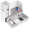 Digitus Desktop-Organizer mit Qi-Ladegerät Stahl Grau Weiß 1 Schublade