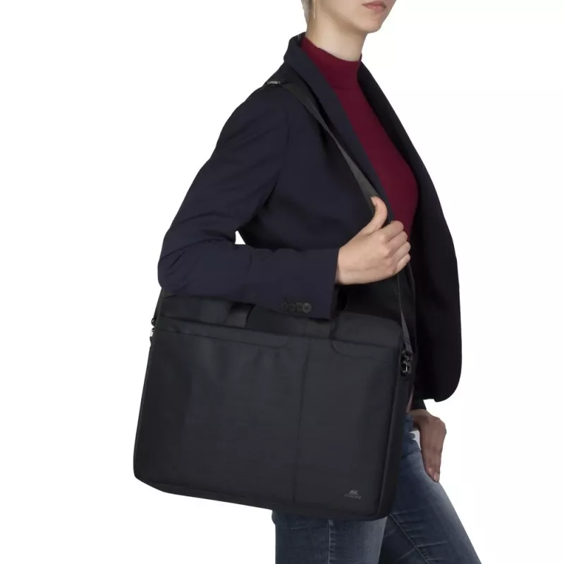 Umhängetasche Rivacase Biscayne 39,6 cm (15,6 Zoll) Schwarz