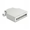 DeLOCK Glasfaser-Verteilerbox DIN-Schiene 8 Ports grau