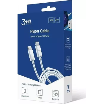 Kabel USB 3MK USB-C USB-C 2 m Weiß