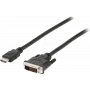 NEDIS HDMI™-Kabel | HDMI™-Stecker | DVI-D 24+1-Pin-Stecker | 1080p | vernickelt | 2,00 m | gerade | PVC | Schwarz | Box