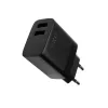 Festes Dual-USB-Reiseladegerät FIXC17N-2U-BK, 17 W, tragbarer USB-Netzadapter, schwarz