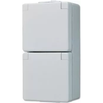 Steckdose Typ F JUNG 622 W, 16 A 250 V, weißes Duroplastgehäuse