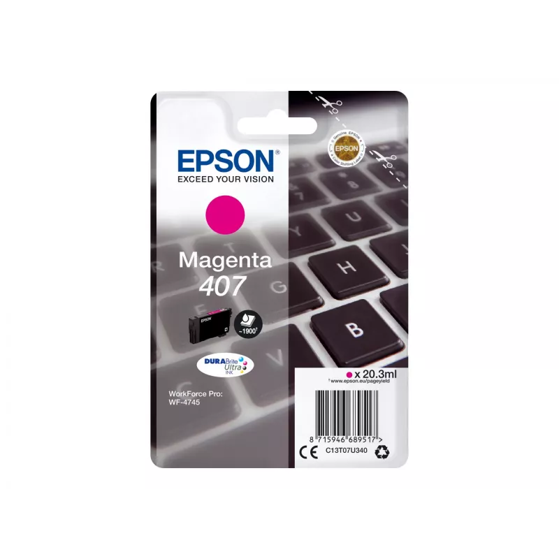 Tintenpatrone Epson C13T07U340 Magenta High (XL) Yield für WF-4745 Series